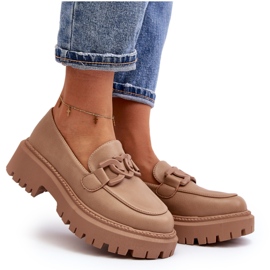 Mocasines Chunchos de Mujer con Cadena Beige Dataia 9