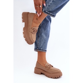 Mocasines Chunchos de Mujer con Cadena Beige Dataia 3