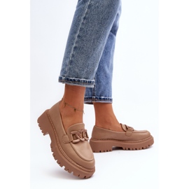 Mocasines Chunchos de Mujer con Cadena Beige Dataia 4