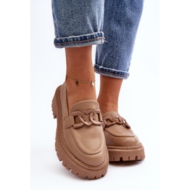 Mocasines Chunchos de Mujer con Cadena Beige Dataia 5