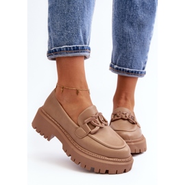 Mocasines Chunchos de Mujer con Cadena Beige Dataia 6