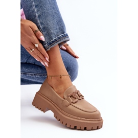 Mocasines Chunchos de Mujer con Cadena Beige Dataia 7