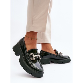 Mocasines Mujer Charol Con Adorno Verde Oscuro Arsaba 6