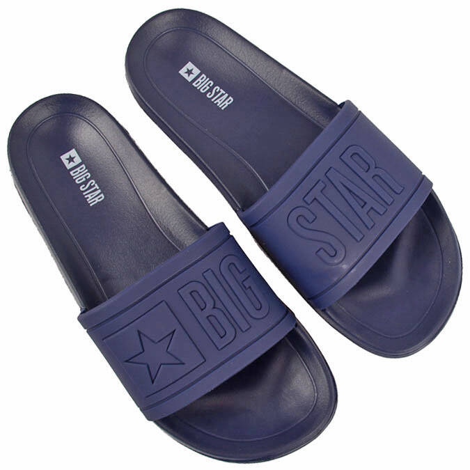 Chanclas de playa hombre goma azul marino Big Star DD174688 1