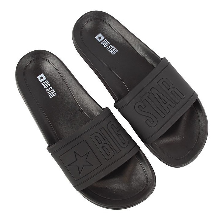 Chanclas de playa de goma negra Big Star DD274A271 negro 1