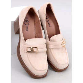 Mocasín tacón Corinai Beige 5