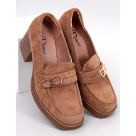 Mocasines tacón Corinai Marrón beige 5