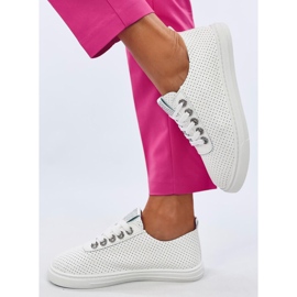 Deportivas de mujer Pluss All White caladas blanco 1