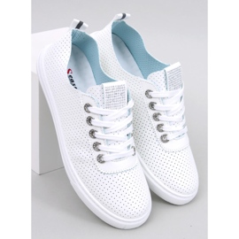 Deportivas de mujer Pluss All White caladas blanco 5