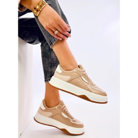 Zapatillas de mujer Moriau Camel beige 3