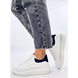 Deportivas Parkss BLANCO/NEGRO con plataforma y pedrería 2