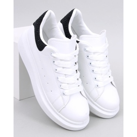 Deportivas Parkss BLANCO/NEGRO con plataforma y pedrería 5