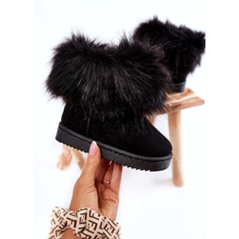 Botas de nieve para niños con pelo, negro. 1