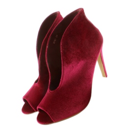 Salón terciopelo 8751 Botas rojas rojo 3