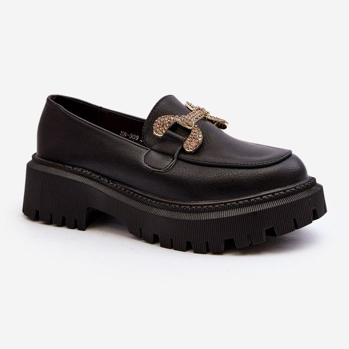 Mocasines De Mujer Con Decoración Gargi Negra negro 2 Mocasines De Mujer Con Decoración Gargi Negra negro 2