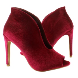 Salón terciopelo 8751 Botas rojas rojo 5