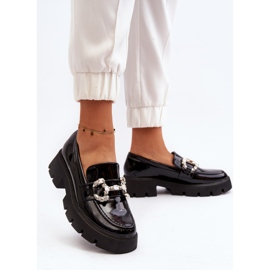 Mocasines Mujer Charol Con Adorno, Negro Arsaba 5