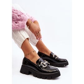 Mocasines Mujer Charol Con Adorno, Negro Arsaba 8