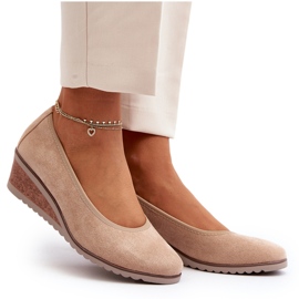 Vinceza Zapatos de cuña Belli de mujer de color beige 6