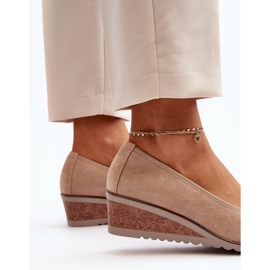 Vinceza Zapatos de cuña Belli de mujer de color beige 5