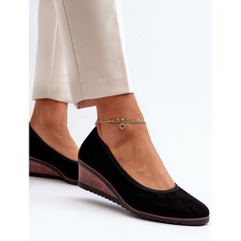 Vinceza Zapatos brogues con cuñas para mujer Black Belli negro 6