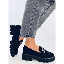Ralfes Mocasines de mujer en ante negro 4