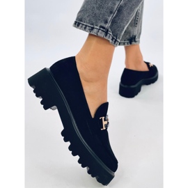 Ralfes Mocasines de mujer en ante negro 3