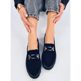 Ralfes Mocasines de mujer en ante negro 5