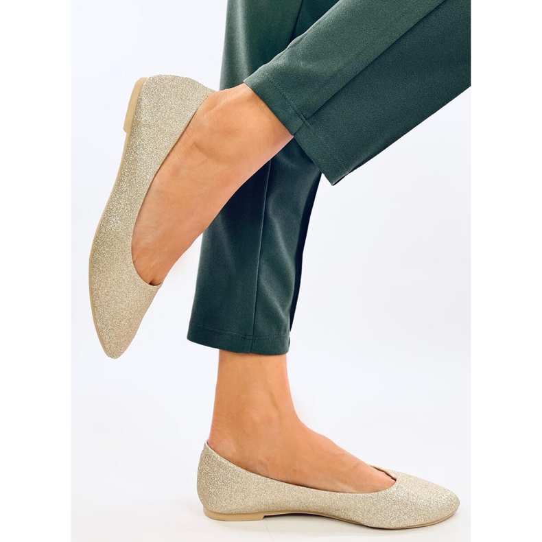 Chiesa bailarinas doradas con purpurina dorado 2