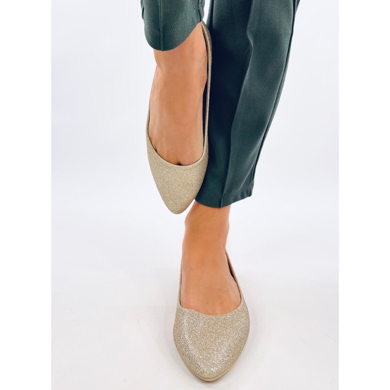 Chiesa bailarinas doradas con purpurina dorado 1