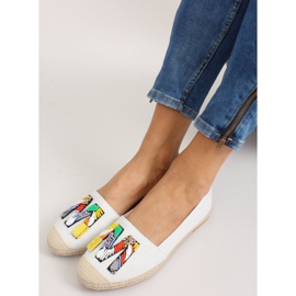 Alpargatas con cuentas de colores H8-58 White blanco 7