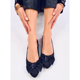 Elegantes bailarinas Betzi Black con purpurina negro 3