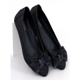 Elegantes bailarinas Betzi Black con purpurina negro 5