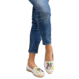 Alpargatas con cuentas de colores H8-58 White blanco 6