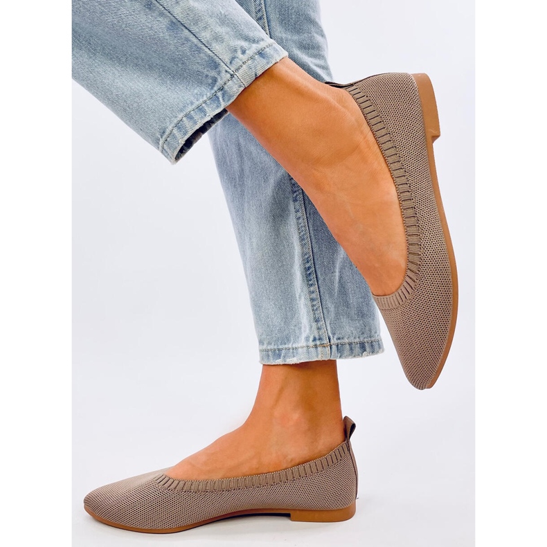 Bailarinas caladas Kreiss Khaki marrón 1