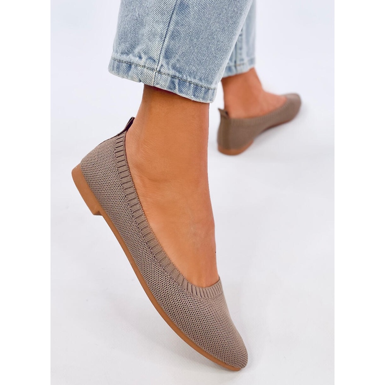 Bailarinas caladas Kreiss Khaki marrón 2