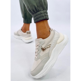 Clervie Zapatillas cuña beige 3