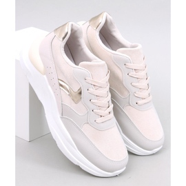 Clervie Zapatillas cuña beige 5