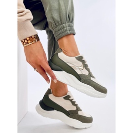Clervie Zapatillas cuña verdes 5