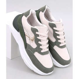 Clervie Zapatillas cuña verdes 4