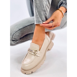 Mocasín plataforma Emina beige 4