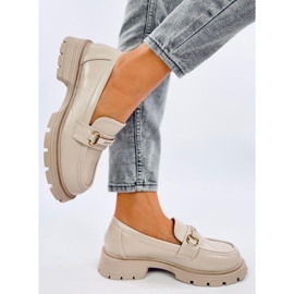 Mocasín plataforma Emina beige 3