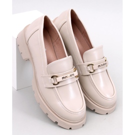 Mocasín plataforma Emina beige 5
