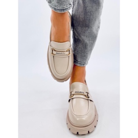 Mocasín plataforma Emina beige 1