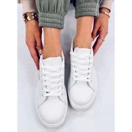 Zapatillas Emmas plataforma beige blanco 3