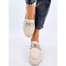 Mocasín hebilla Zandra beige 2