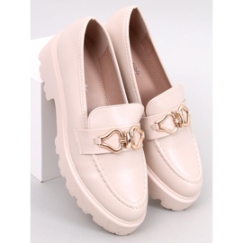 Mocasín hebilla Zandra beige 1