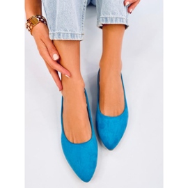 Bailarinas Keys LT.BLUE con plantilla de piel azul 4