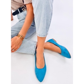 Bailarinas Keys LT.BLUE con plantilla de piel azul 5