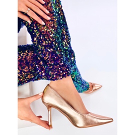 Stilettos mujer flor Aurora Champagne rosado 4